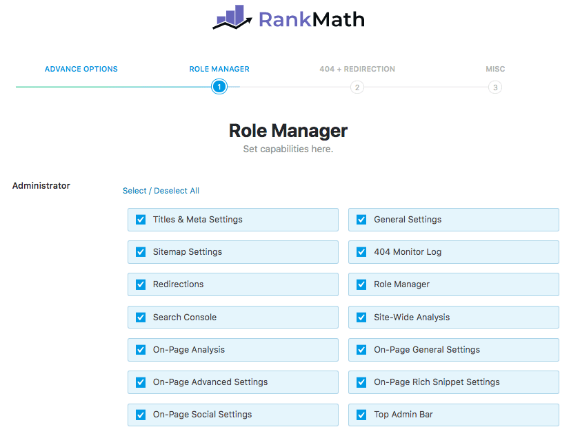 Rank Math SEO Role Manager