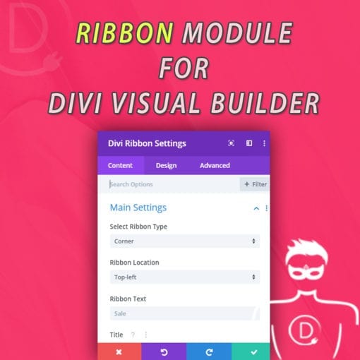 Divi Ribbon Module for Visual Builder - First "Original" Module for Divi Visual Builder