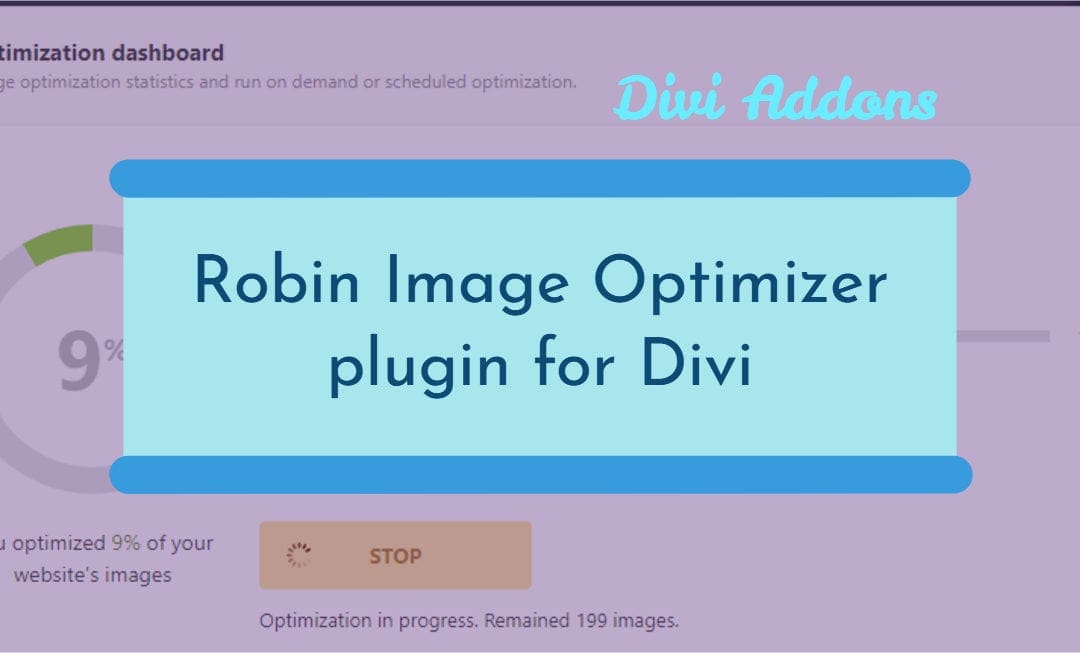 Robin image optimizer plugin on Divi sites