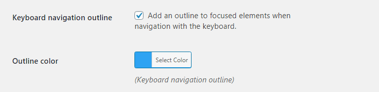 Keyboard navigation outline Divi
