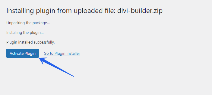 Activate Divi Builder