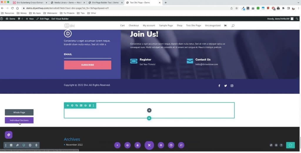 How To Copy Individual Sections of a Page on Divi Builder