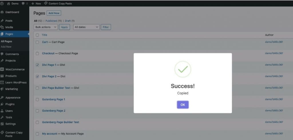 How to Bulk Copy and Paste Pages in WordPress