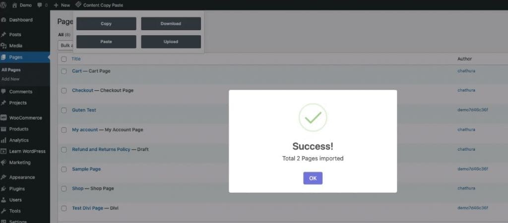 How to Bulk Copy and Paste Pages in WordPress