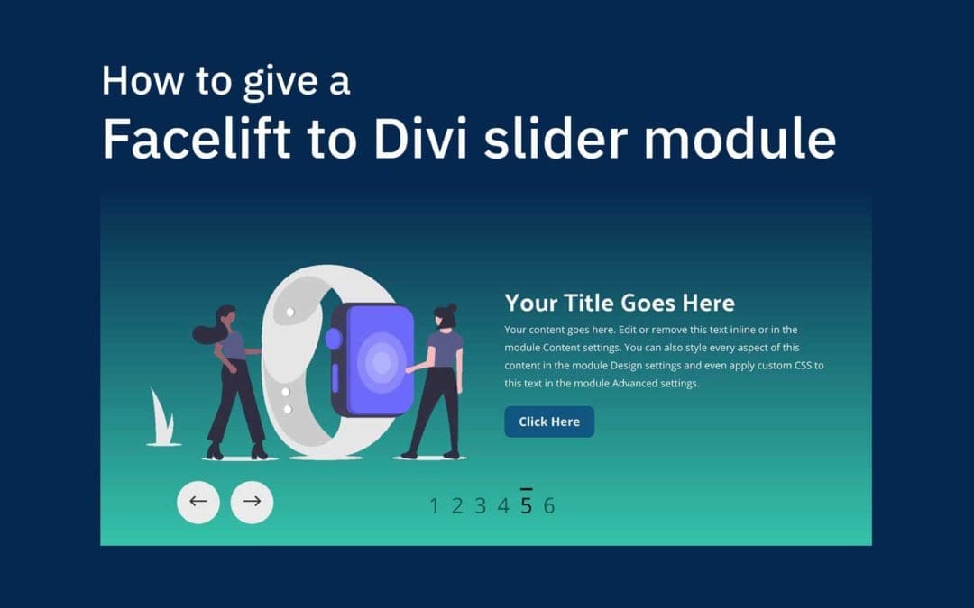 How to give a facelift to Divi slider module