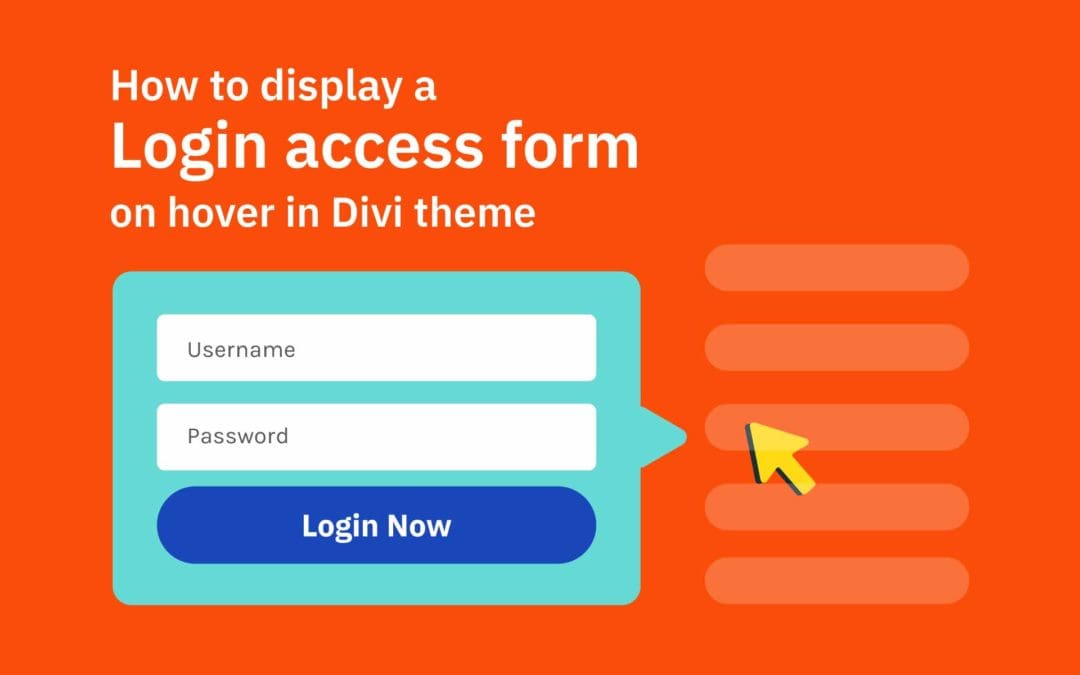 How to display a login access form on hover - Divi