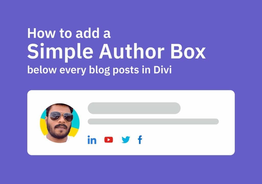 Add a simple author box below every blog posts: Divi
